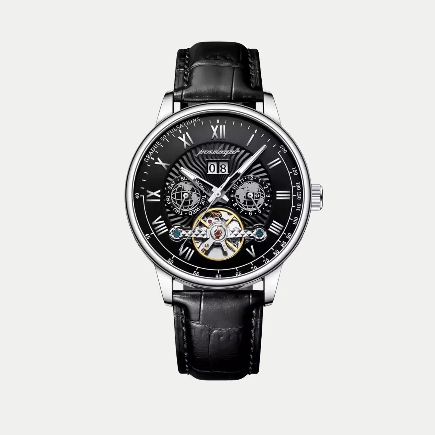 Heir Obsidian Silver · 42 mm
